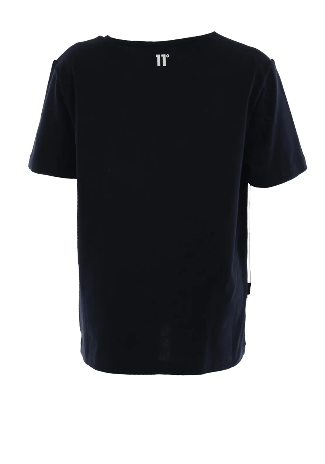 11Degrees Boys Colour Block Short Sleeve Tee, Navy Multi