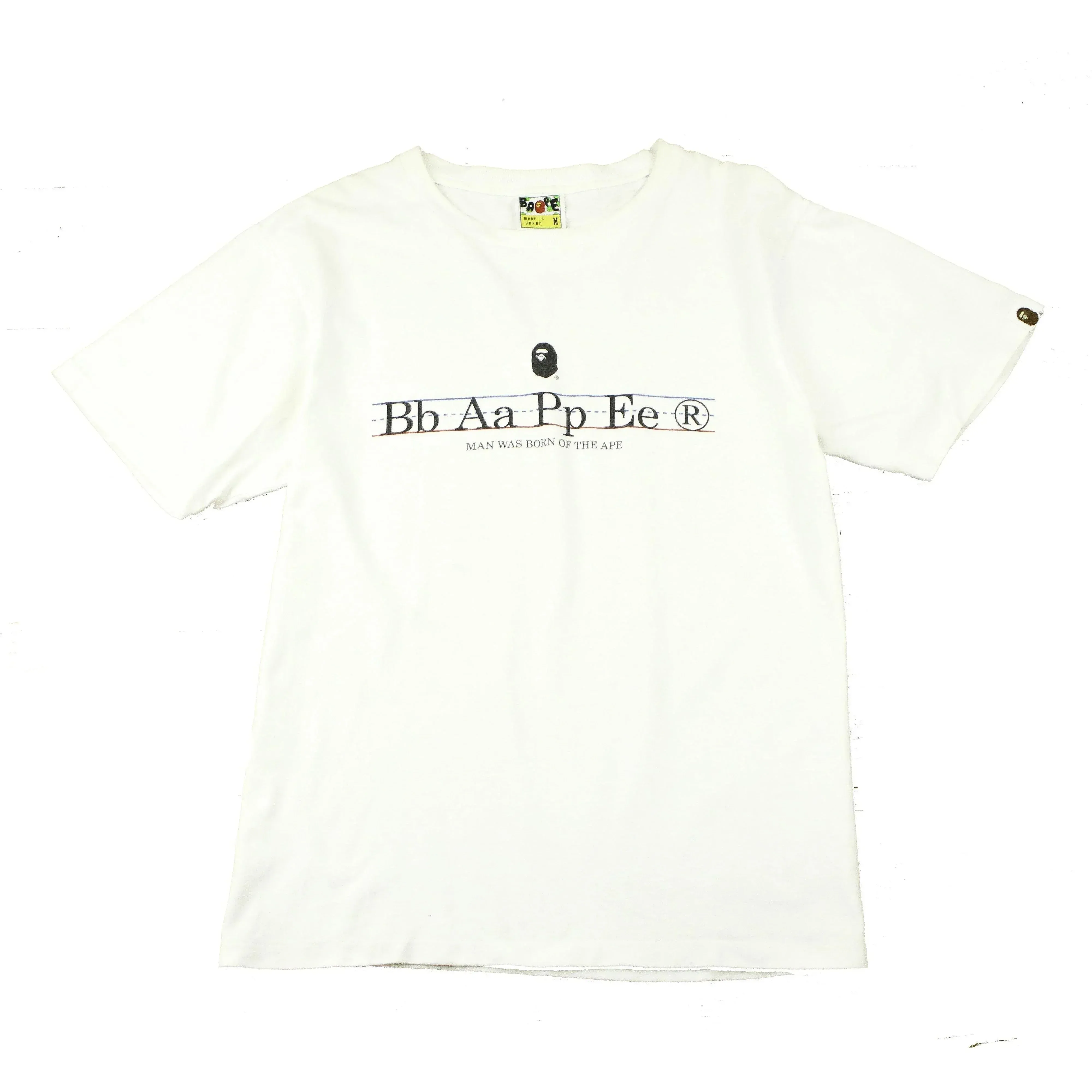 A BATHING APE SPELLING TEE (M)  (M)