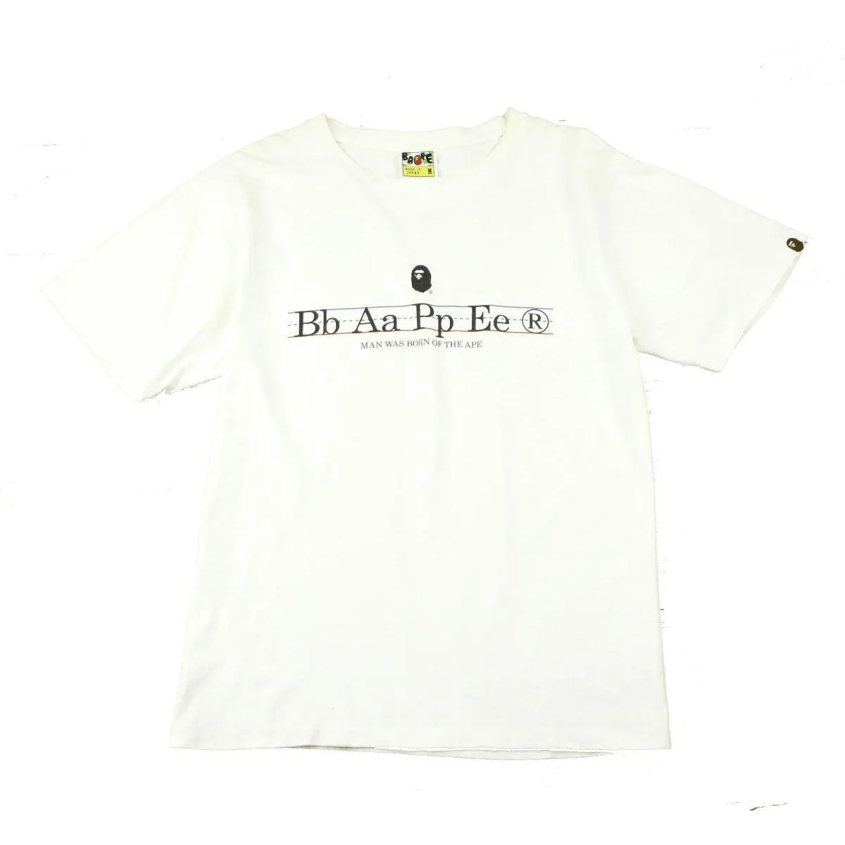 A BATHING APE SPELLING TEE (M)  (M)