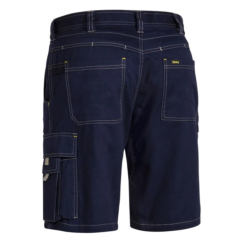 Bisley BSHC1431 Lightweight Vented Cotton Drill Cargo Shorts Navy