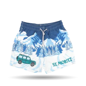 Blue St. Moritz Printed Swim Shorts