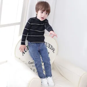 Boys Elastic band Solid Jeans Wholesale Boys Jeans