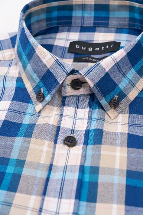 Bugatti Mens LS Shirt 68312B Blue
