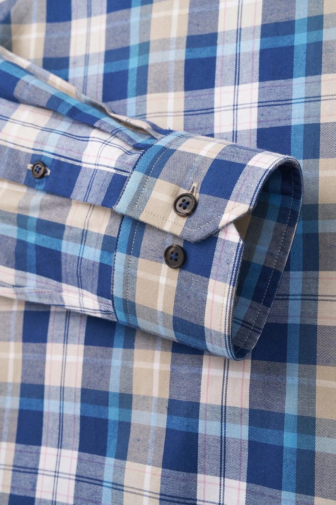 Bugatti Mens LS Shirt 68312B Blue