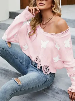 Butterfly  Pullover Sweater