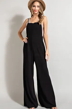 Casually Chic Overalls in Black