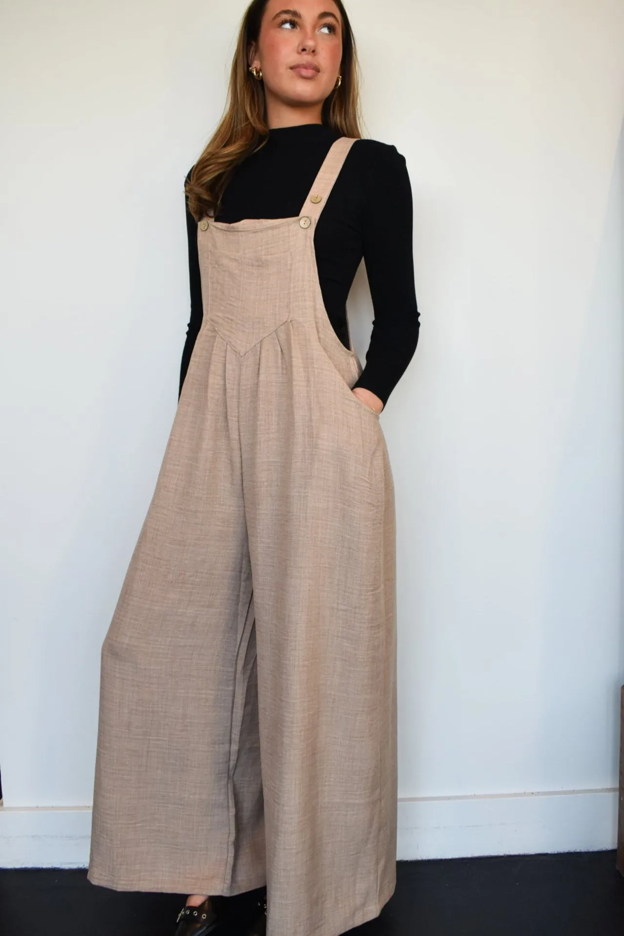 Cozy Linen Overalls