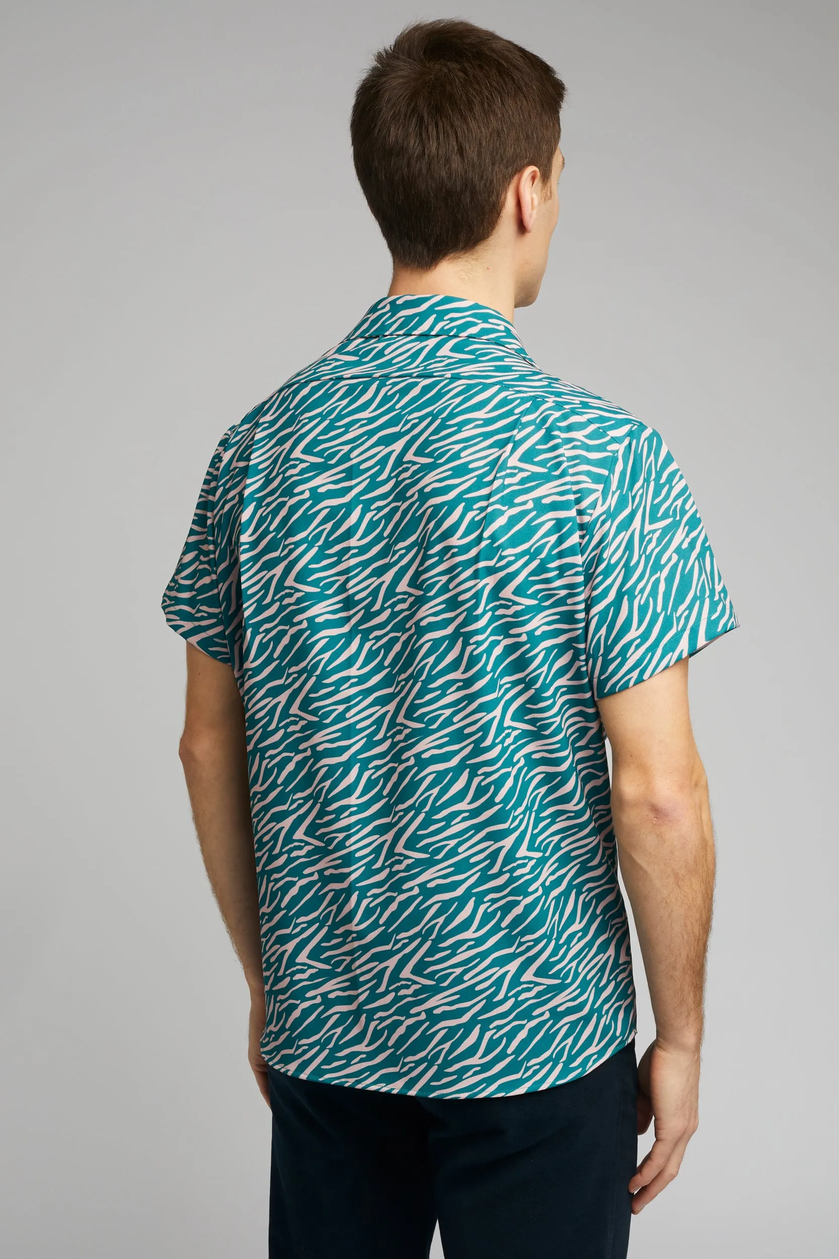 Cuban Collar Shirt in Shima Print