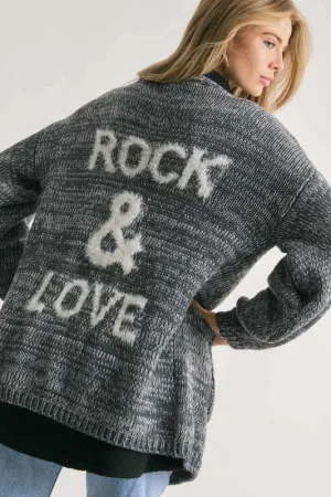 Davi & Dani Rock & Love Knit Long Sleeve Cardigan