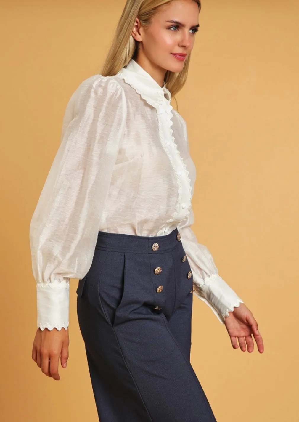 Denim Dress Pants