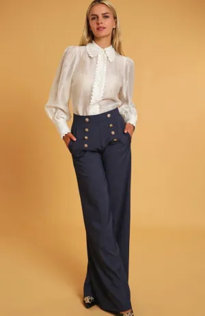 Denim Dress Pants