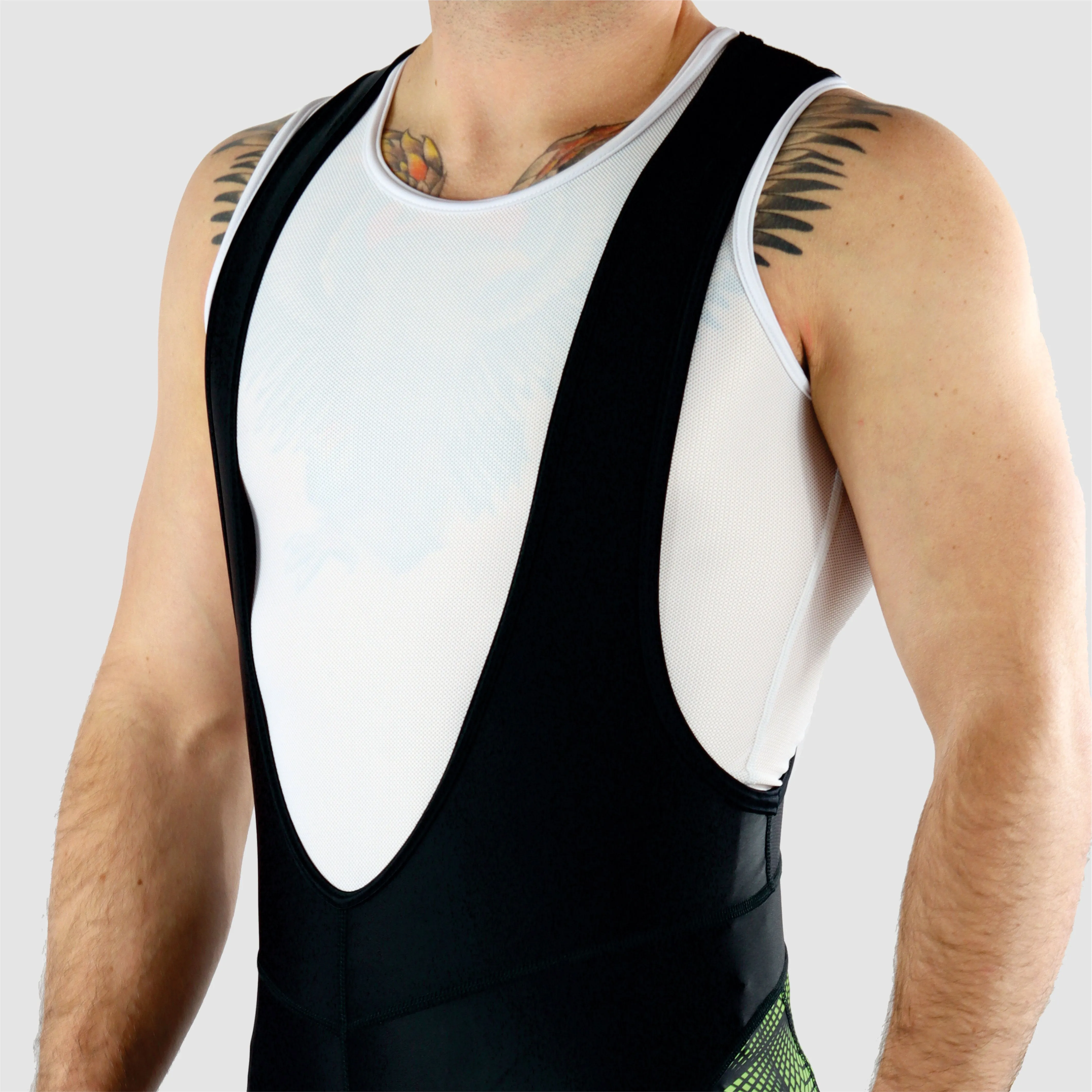 DiDOO Men's Classic Quick Dry Padded Cycling Bib Shorts Black and Green