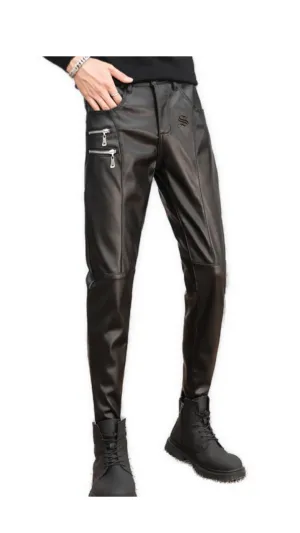 Eliza - Black Pu-Leather Pant’s for Men