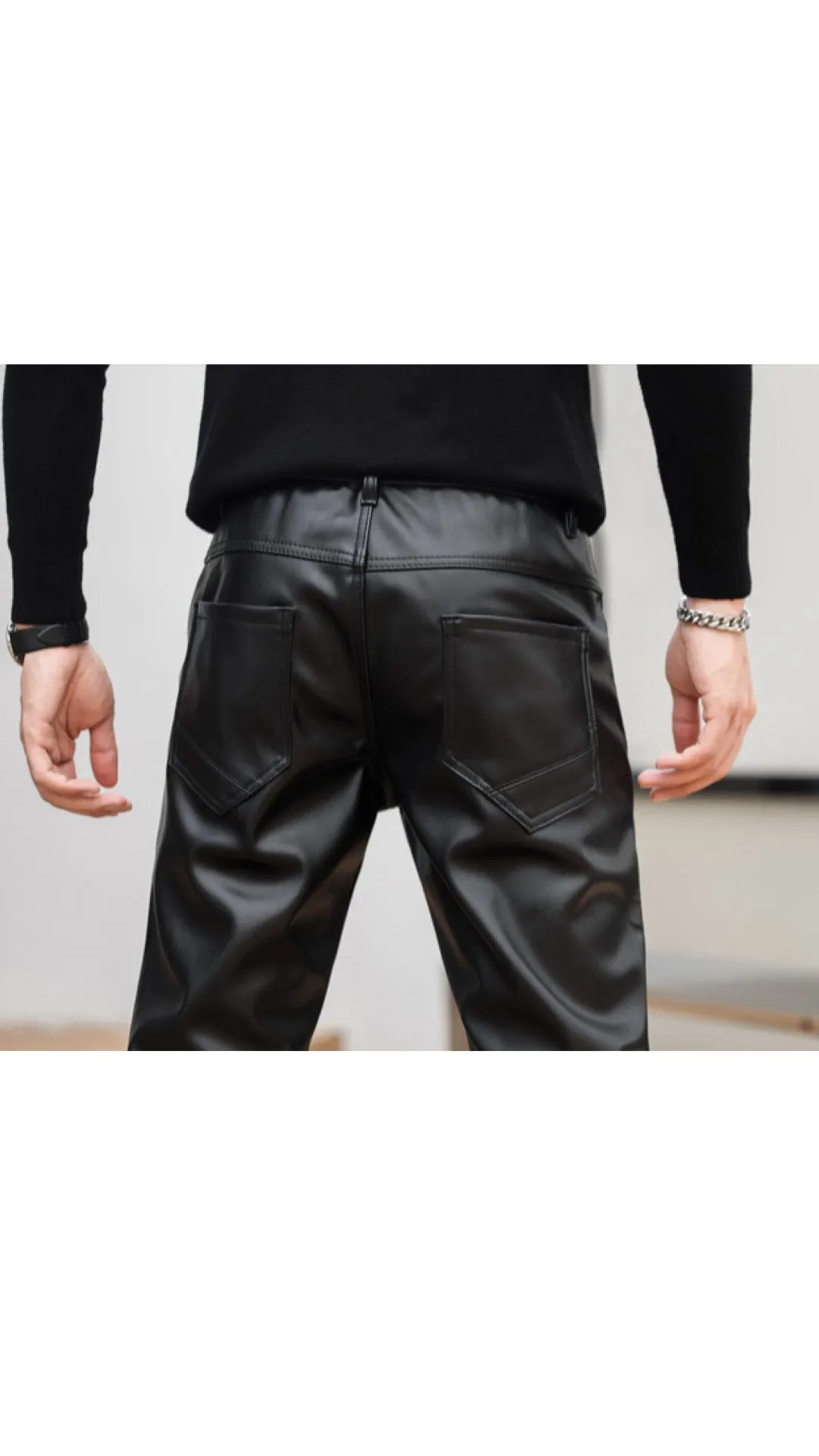 Eliza - Black Pu-Leather Pant’s for Men