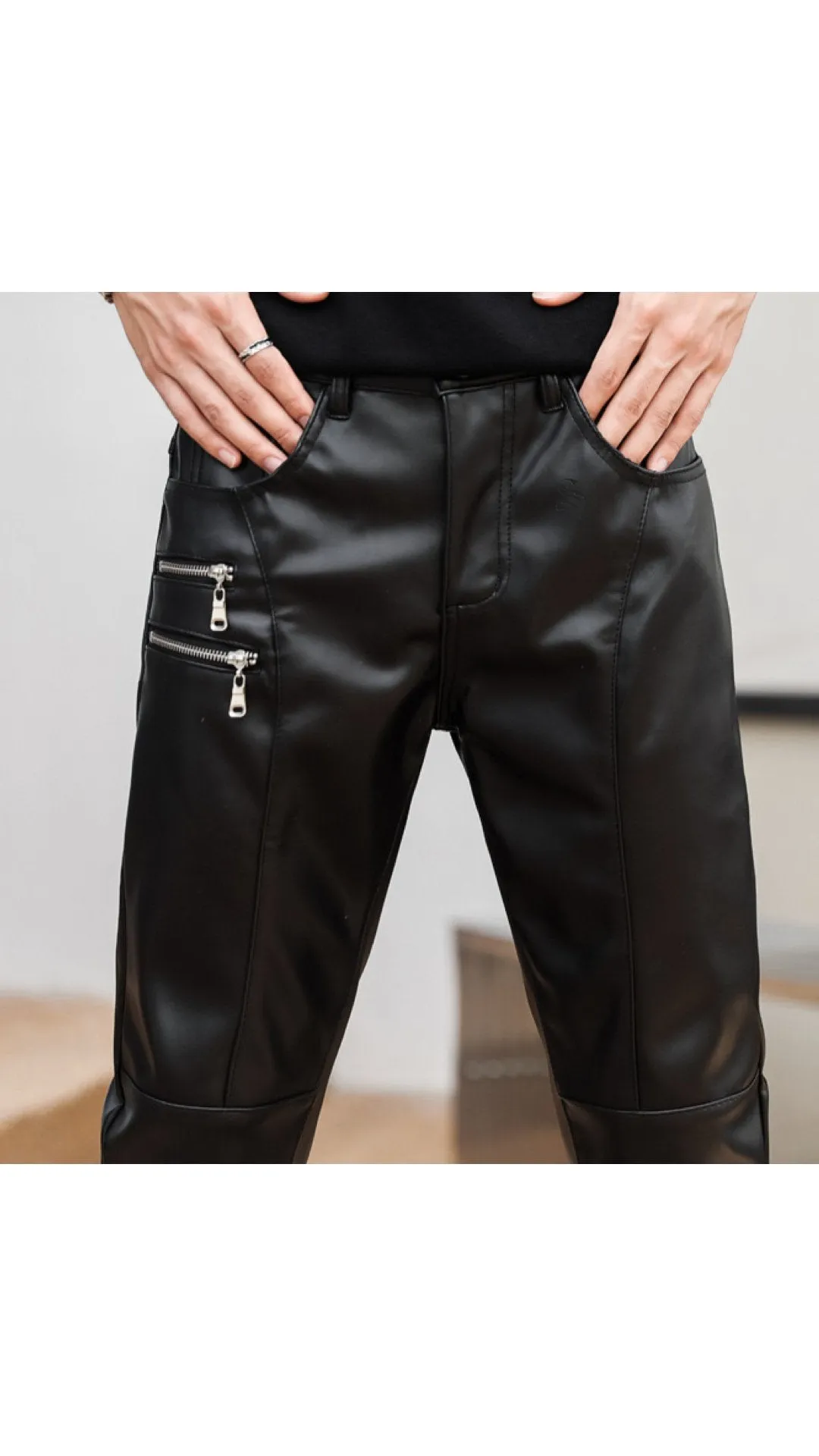 Eliza - Black Pu-Leather Pant’s for Men