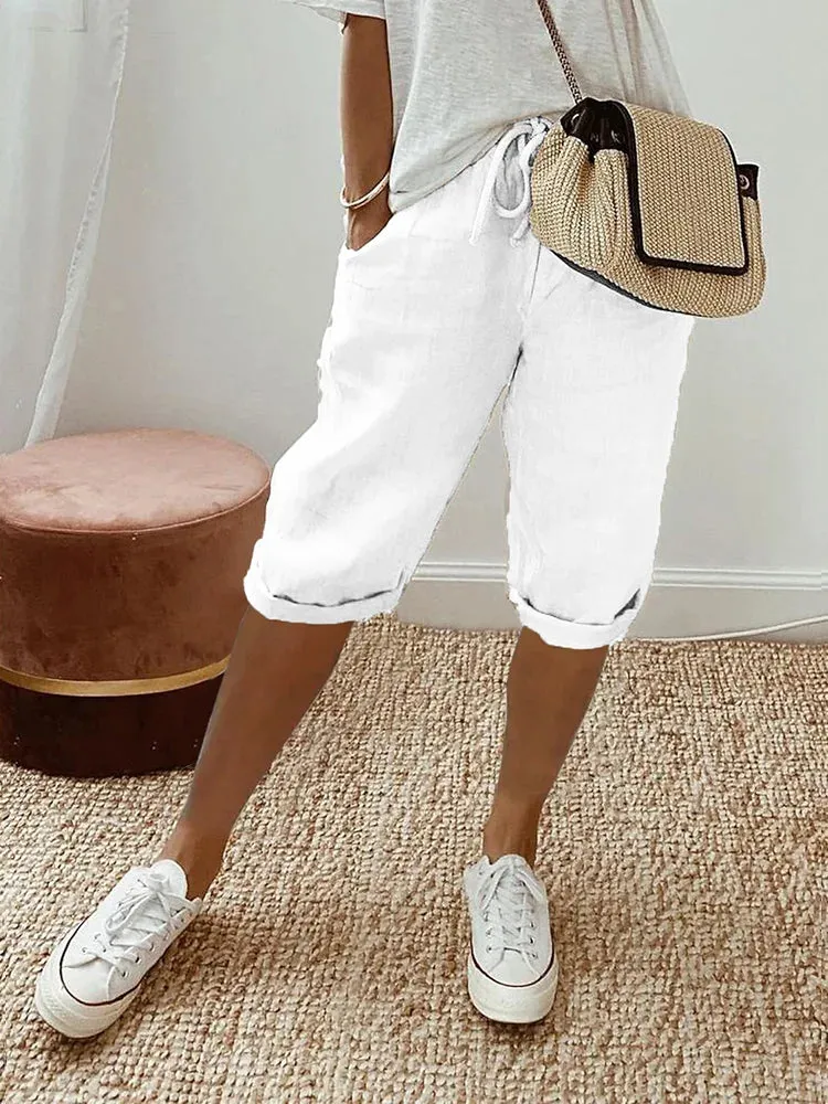 EMMA - Cotton-Linen Women's Shorts