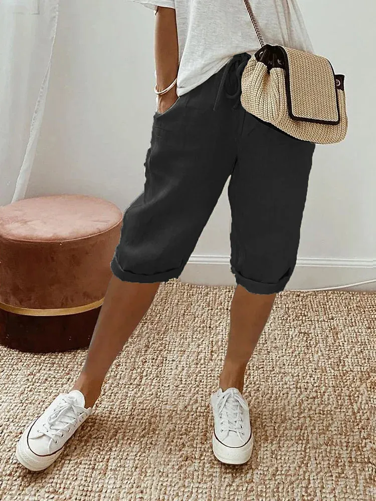 EMMA - Cotton-Linen Women's Shorts