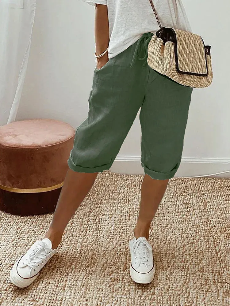 EMMA - Cotton-Linen Women's Shorts