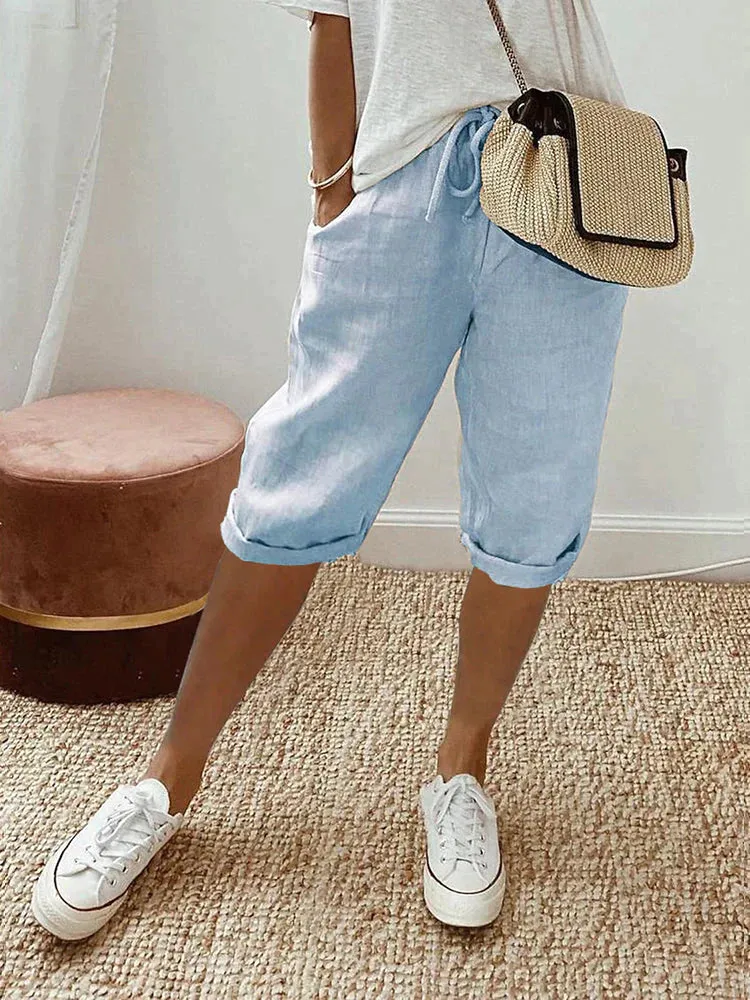 EMMA - Cotton-Linen Women's Shorts