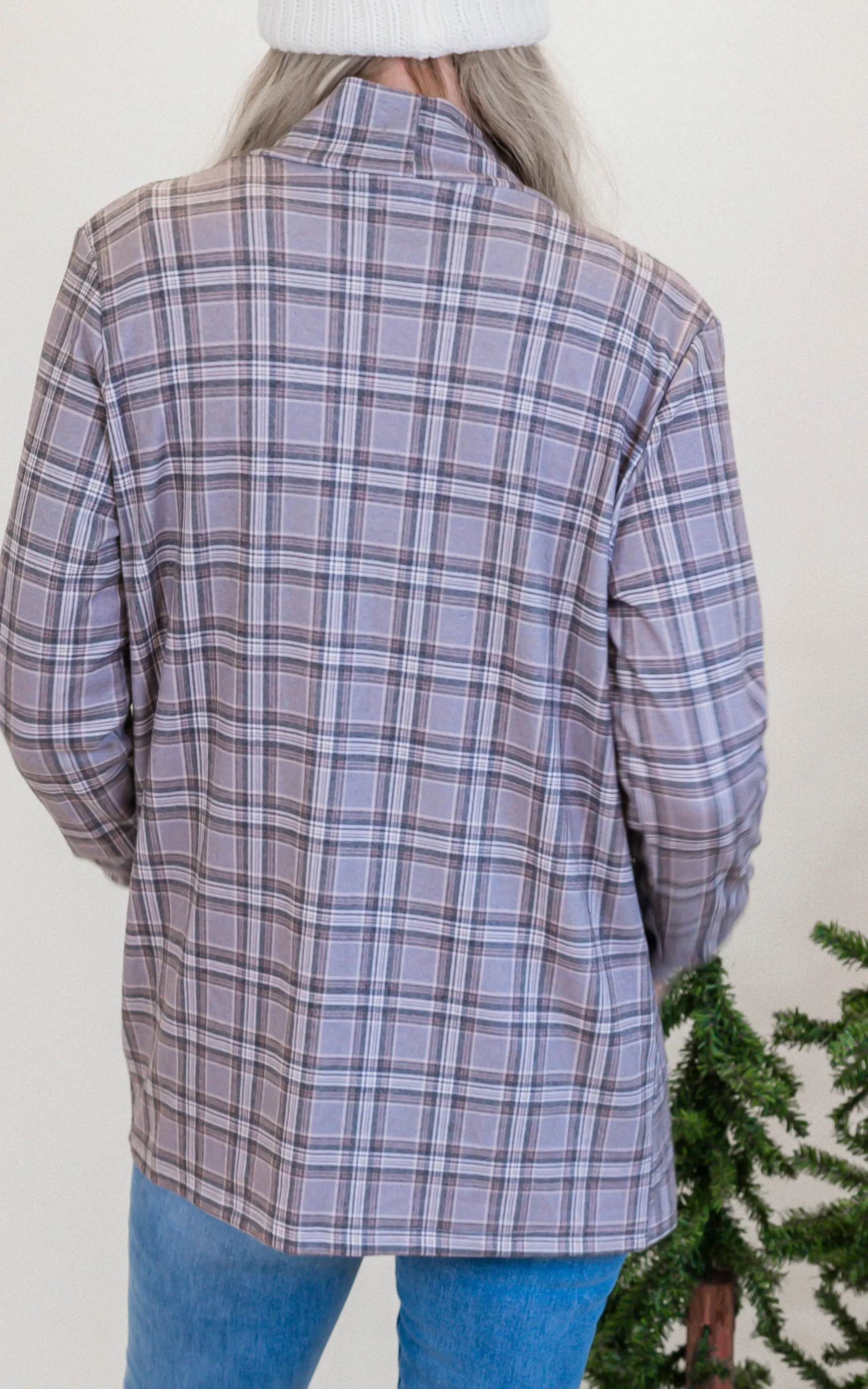 Forever Favorite Plaid Cardigan in Heather Grey #2 | Salty Wave DEAL