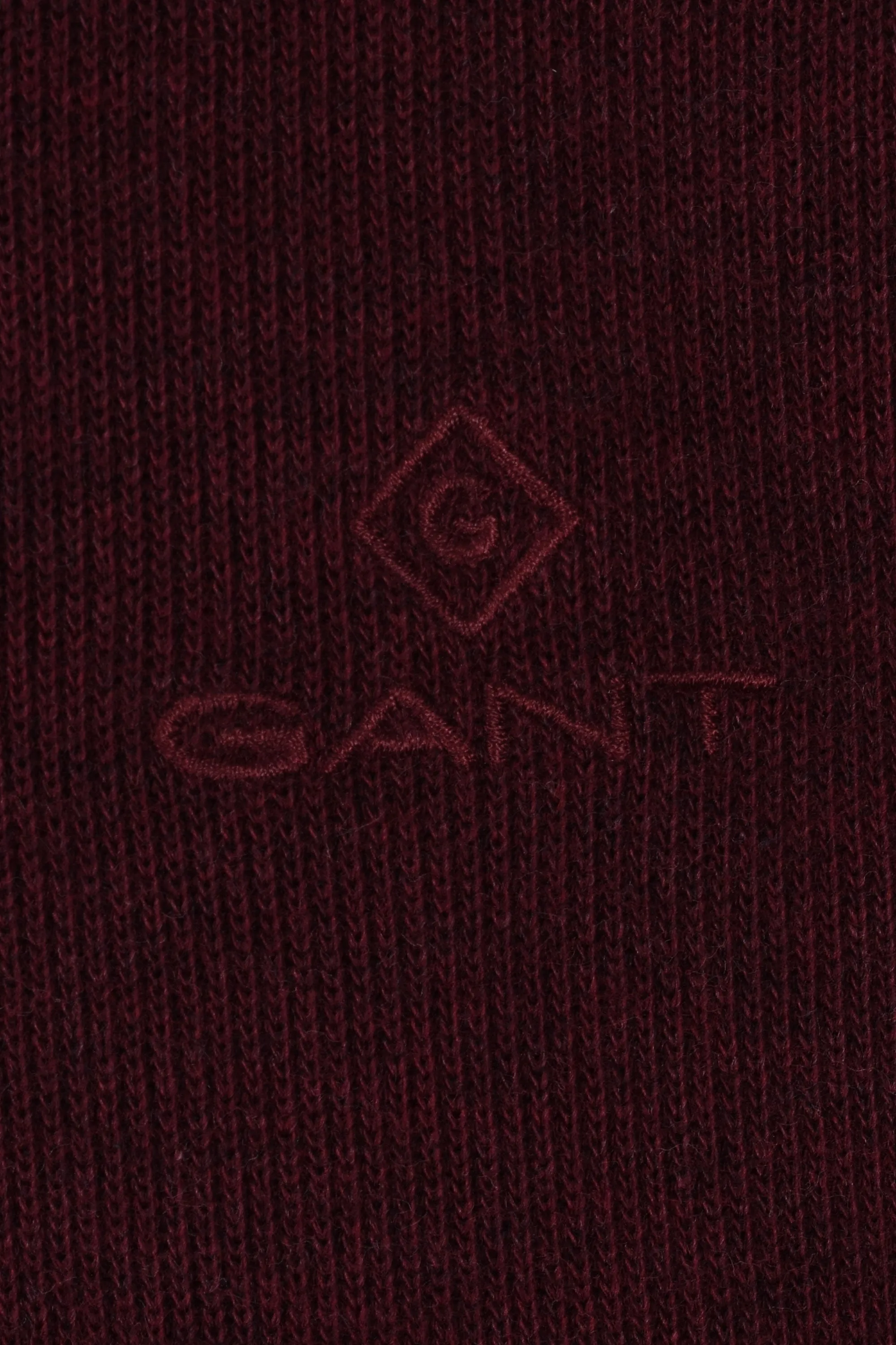 Gant D1.sacker Rib Half Zip Dark Burgundy Melange