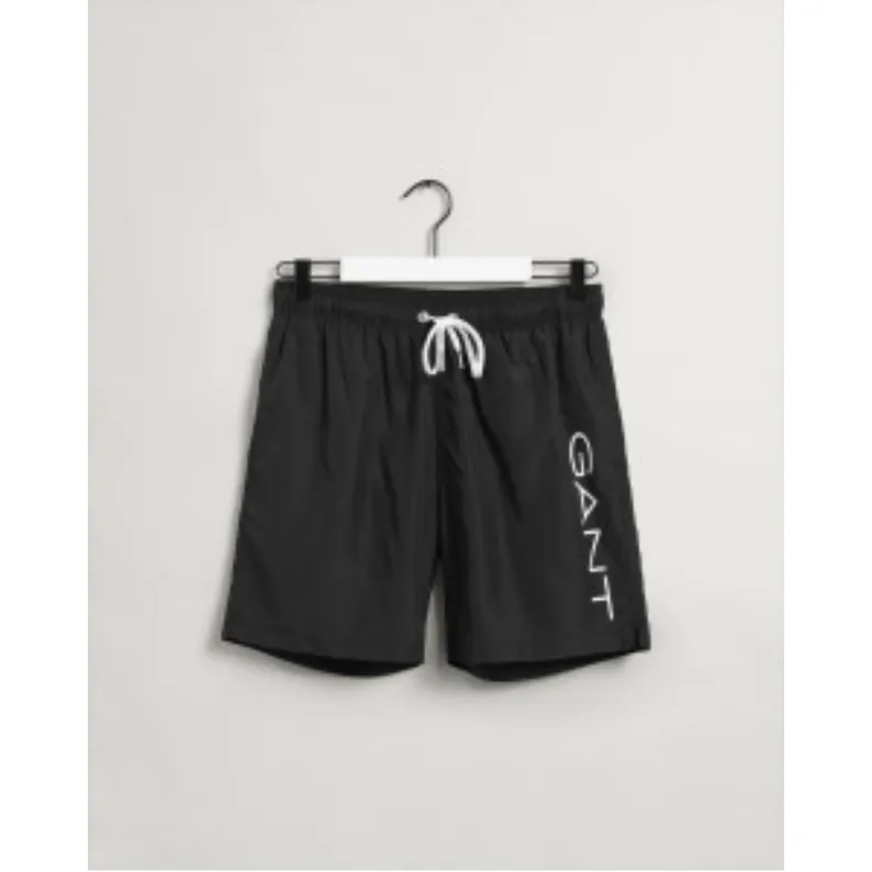 GANT Lightweight Logo Swim Shorts Black