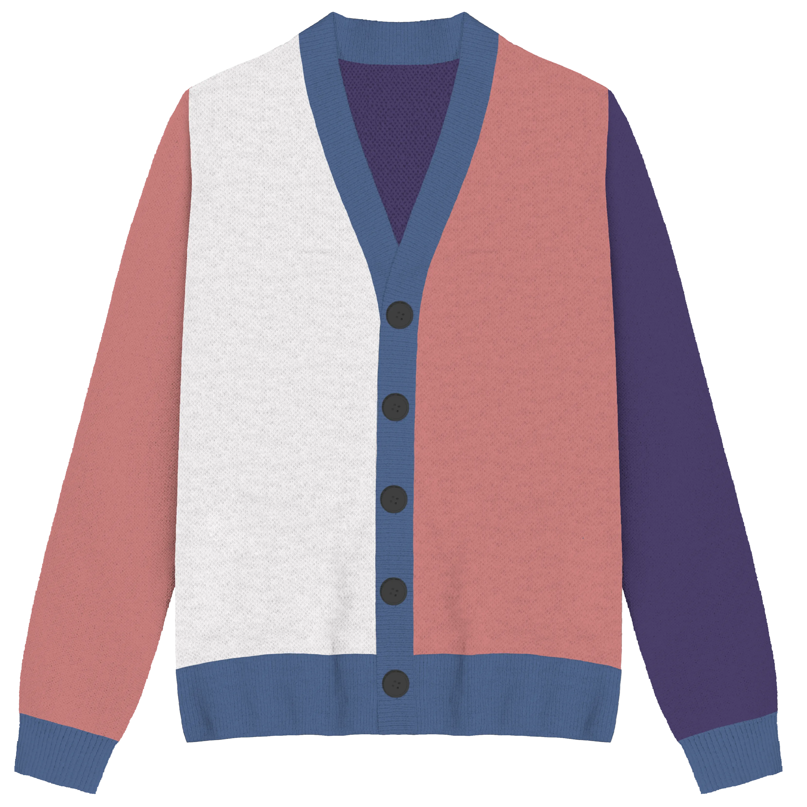 Genderfluid Colorblock Knit Cardigan