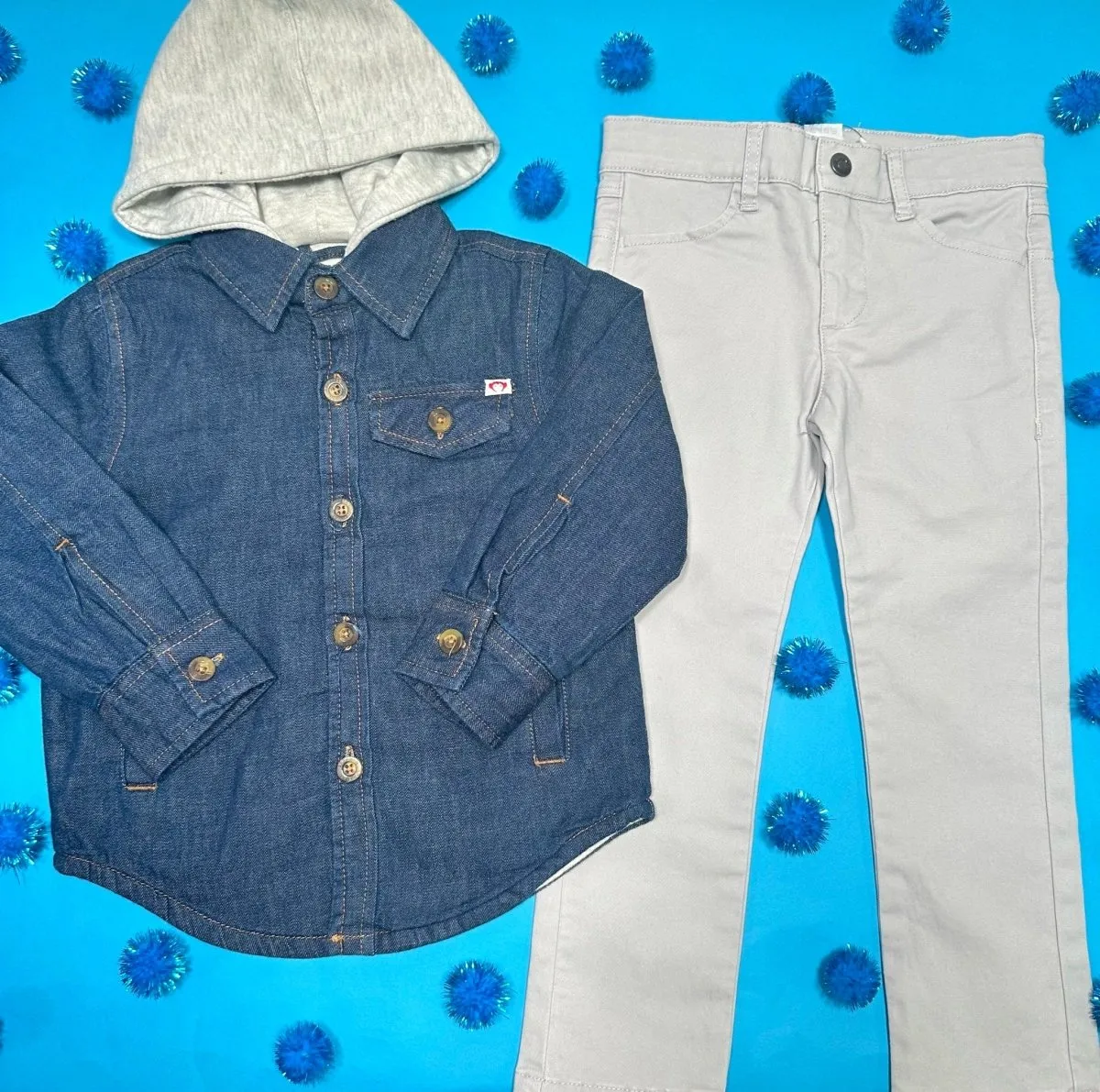 GLEN DENIM JACKET W/ HOOD