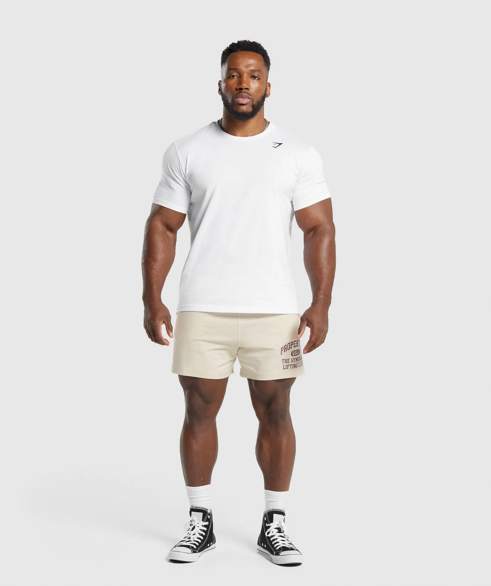 Gymshark Lightweight Jersey Shorts - Ecru White