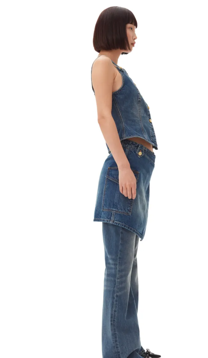 Heavy Washed Denim Top