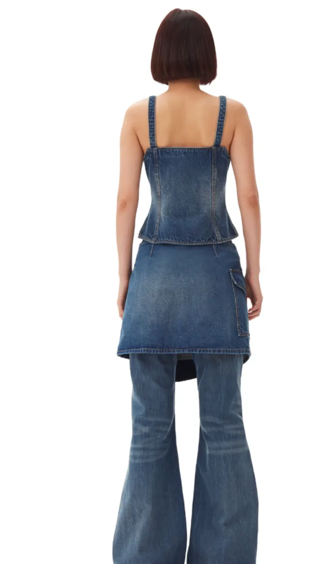 Heavy Washed Denim Top