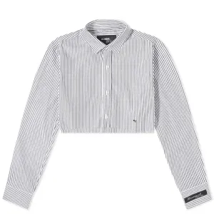 Hommegirls Cropped Shirt, white/black