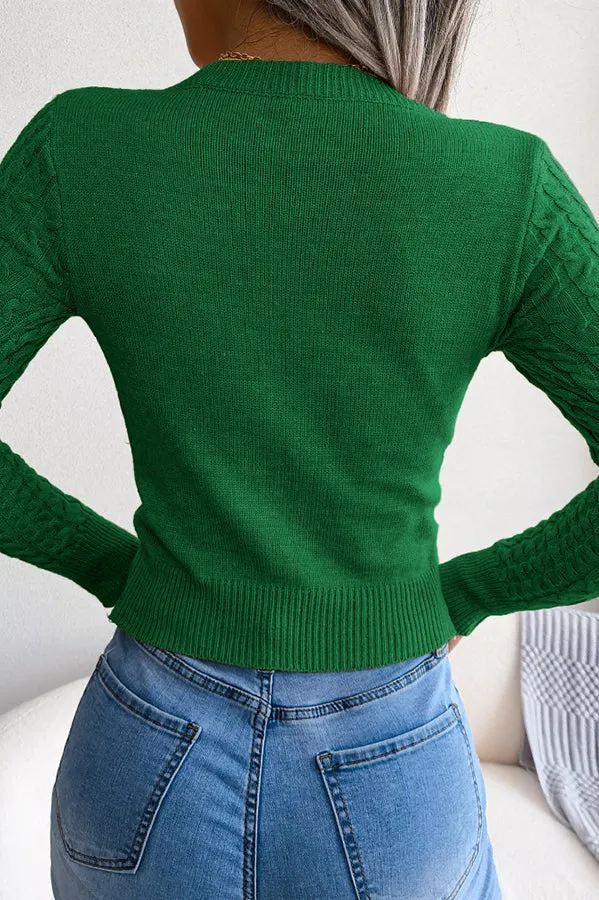 Jessica Cutout Cable Knit Sweater