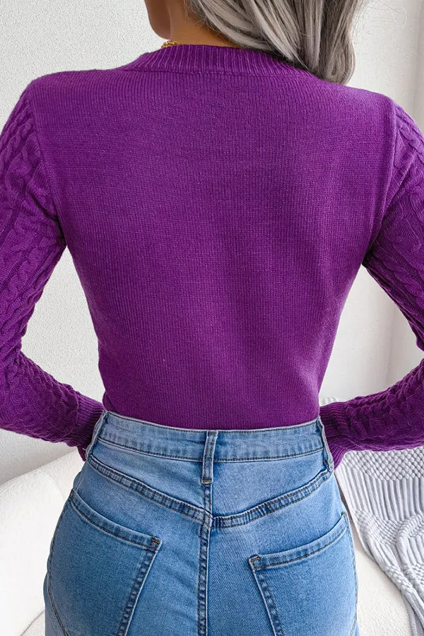 Jessica Cutout Cable Knit Sweater