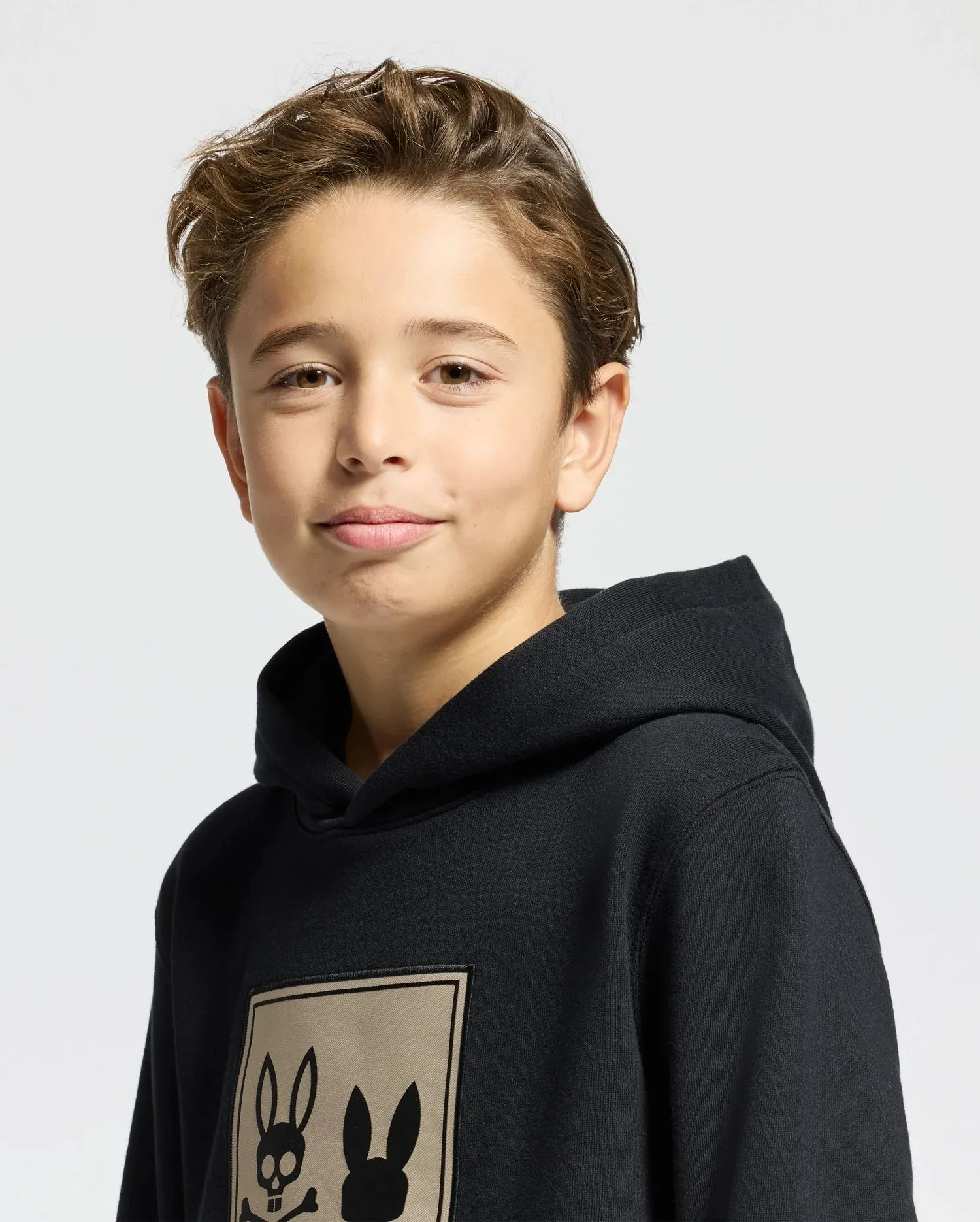 KIDS MONROE TWILL PATCH FLEECE HOODIE - B0H926D200