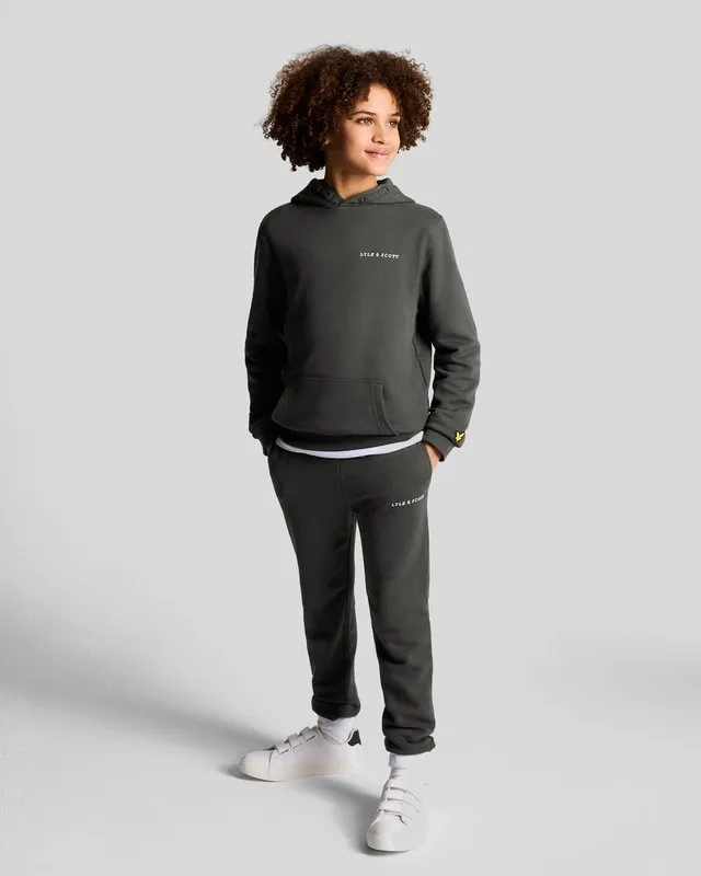 Kids Script Embroidered Hoodie