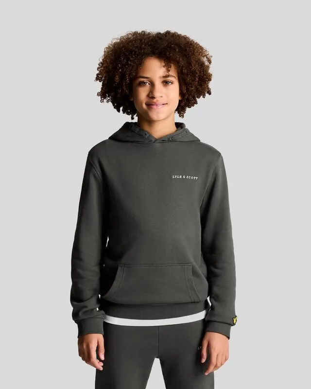 Kids Script Embroidered Hoodie