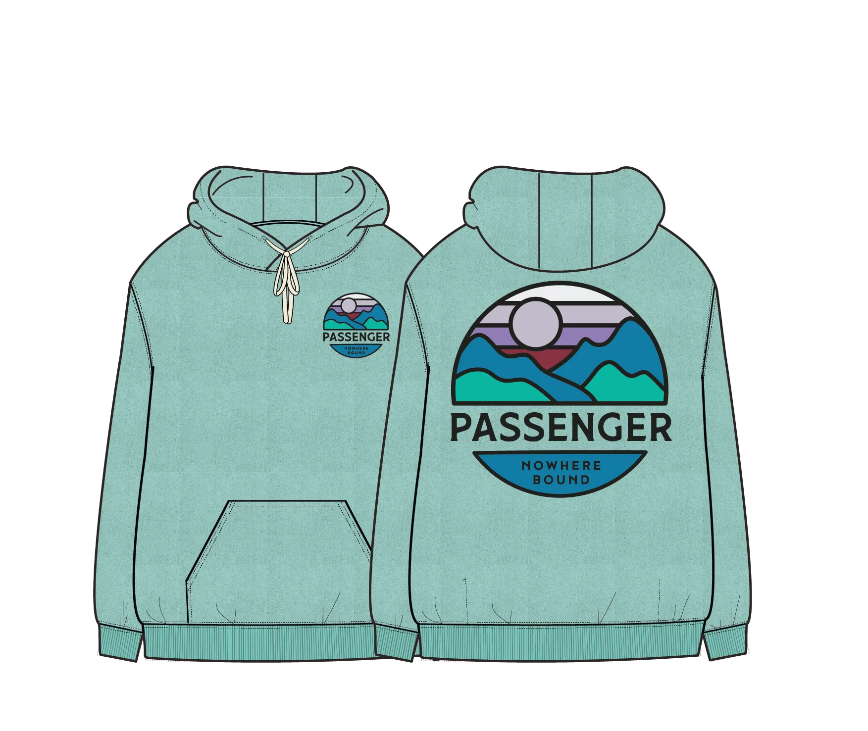 Laidback Organic Cotton Hoodie - Aqua Marl