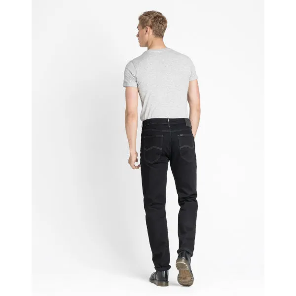 Lee Austin Tapered White Listed Selvage Jeans Black Rinse