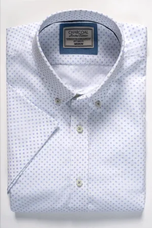 LIMITED EDITION HALF SLEEVE SHIRT WHITE SKY PRINTED