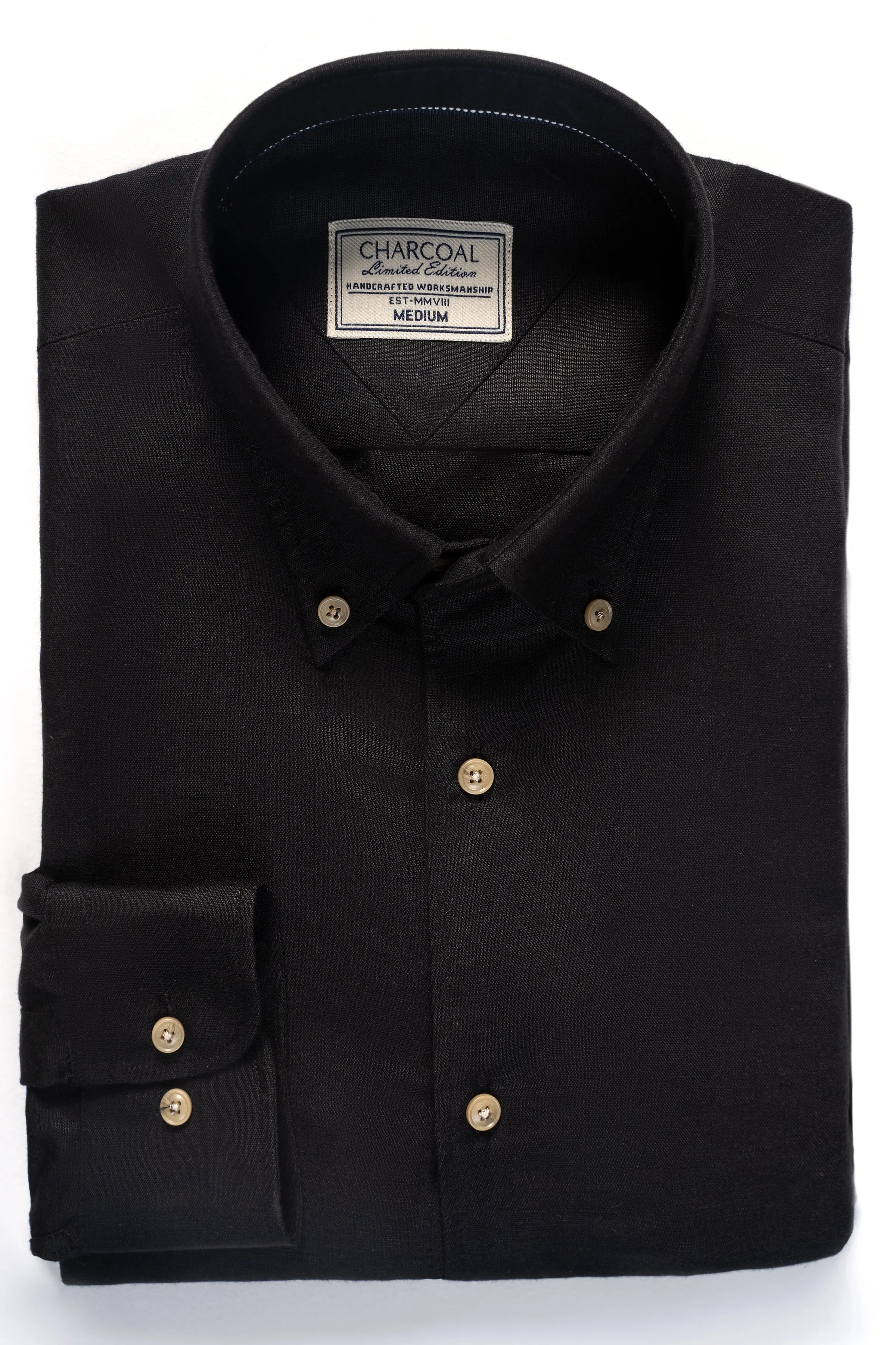 LIMITED EDITION LINEN FABRIC SHIRT BLACK