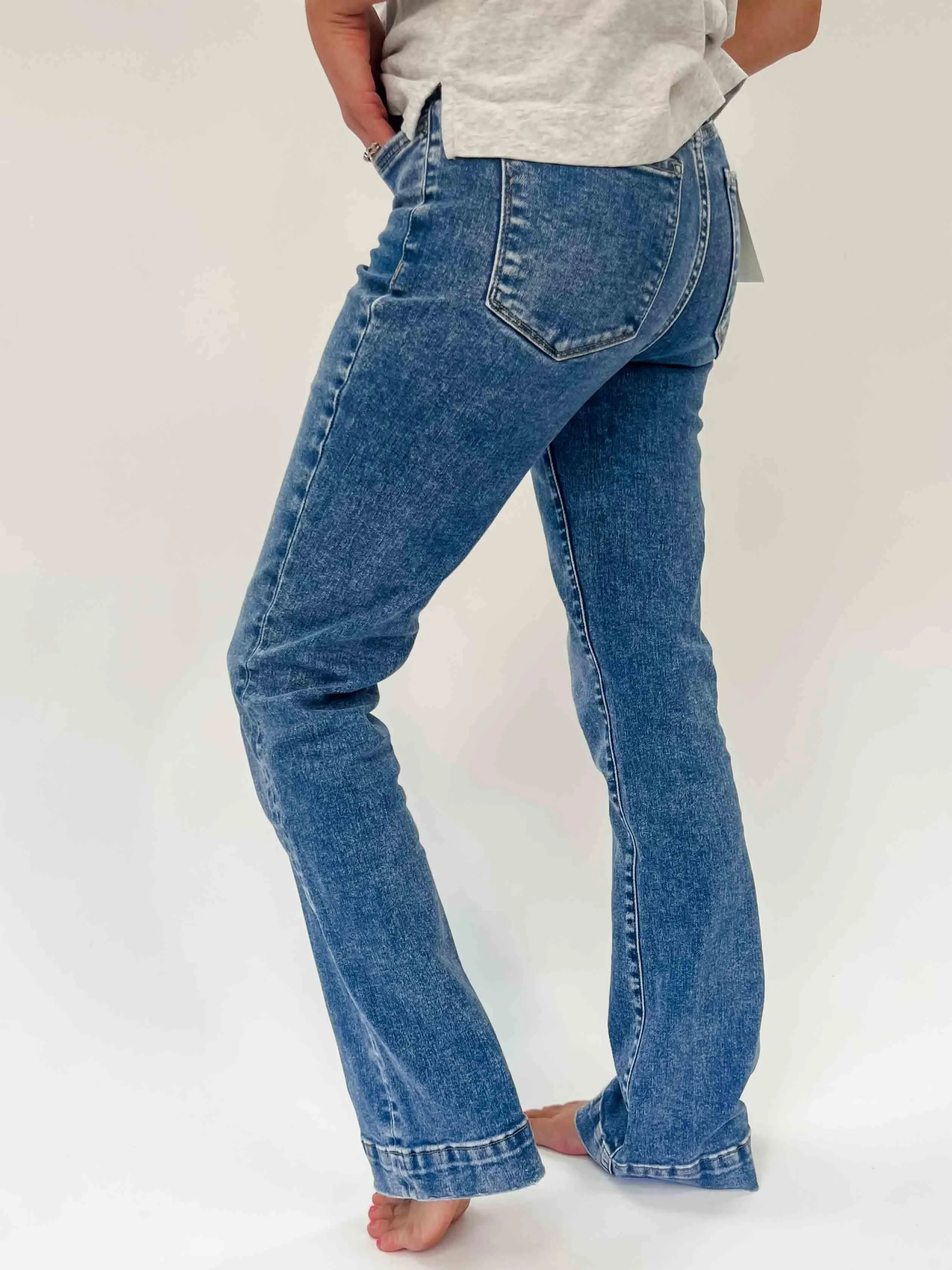 LOVERVET: Tummy Control High Rise Bootcut Jeans