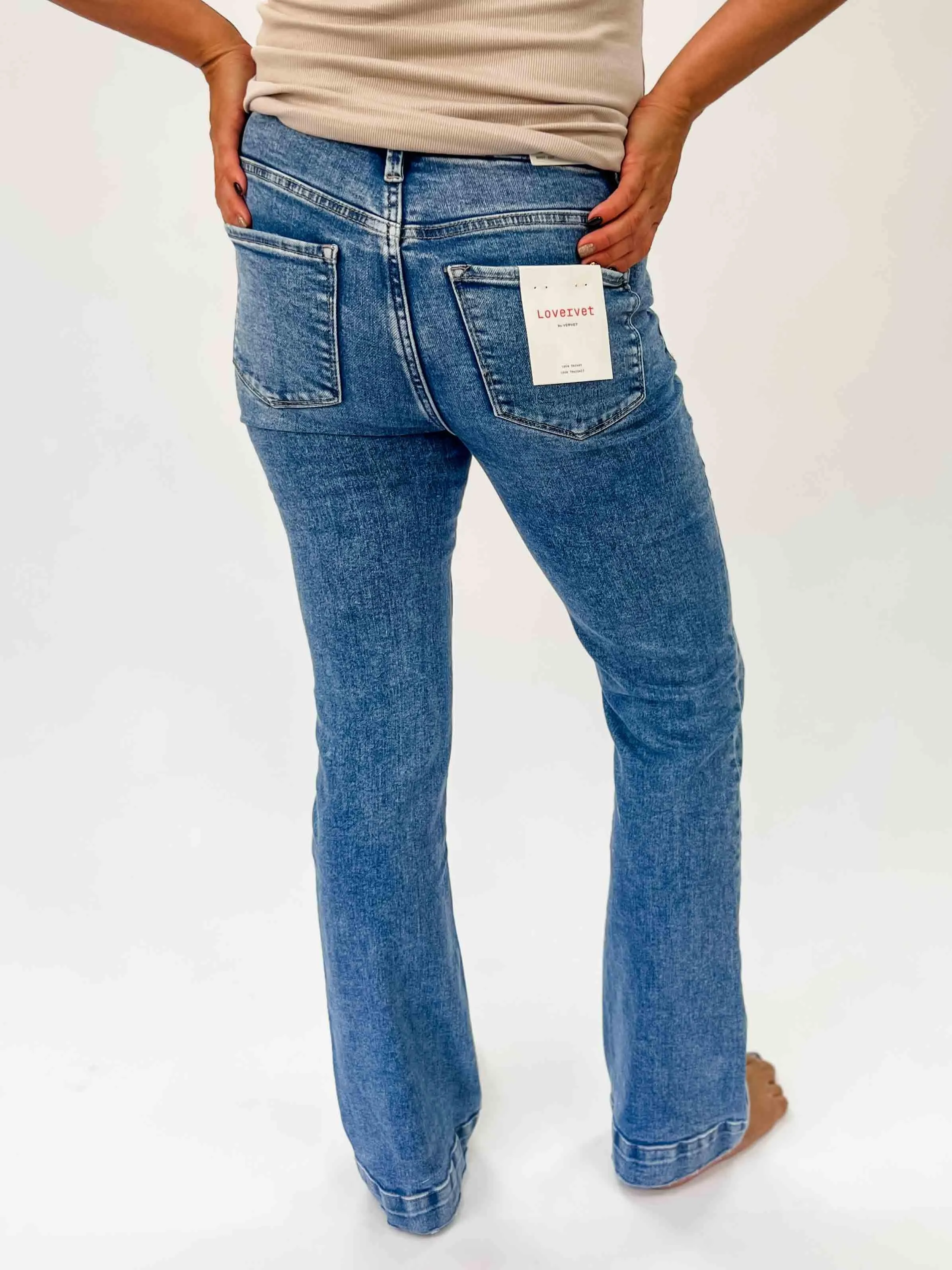 LOVERVET: Tummy Control High Rise Bootcut Jeans