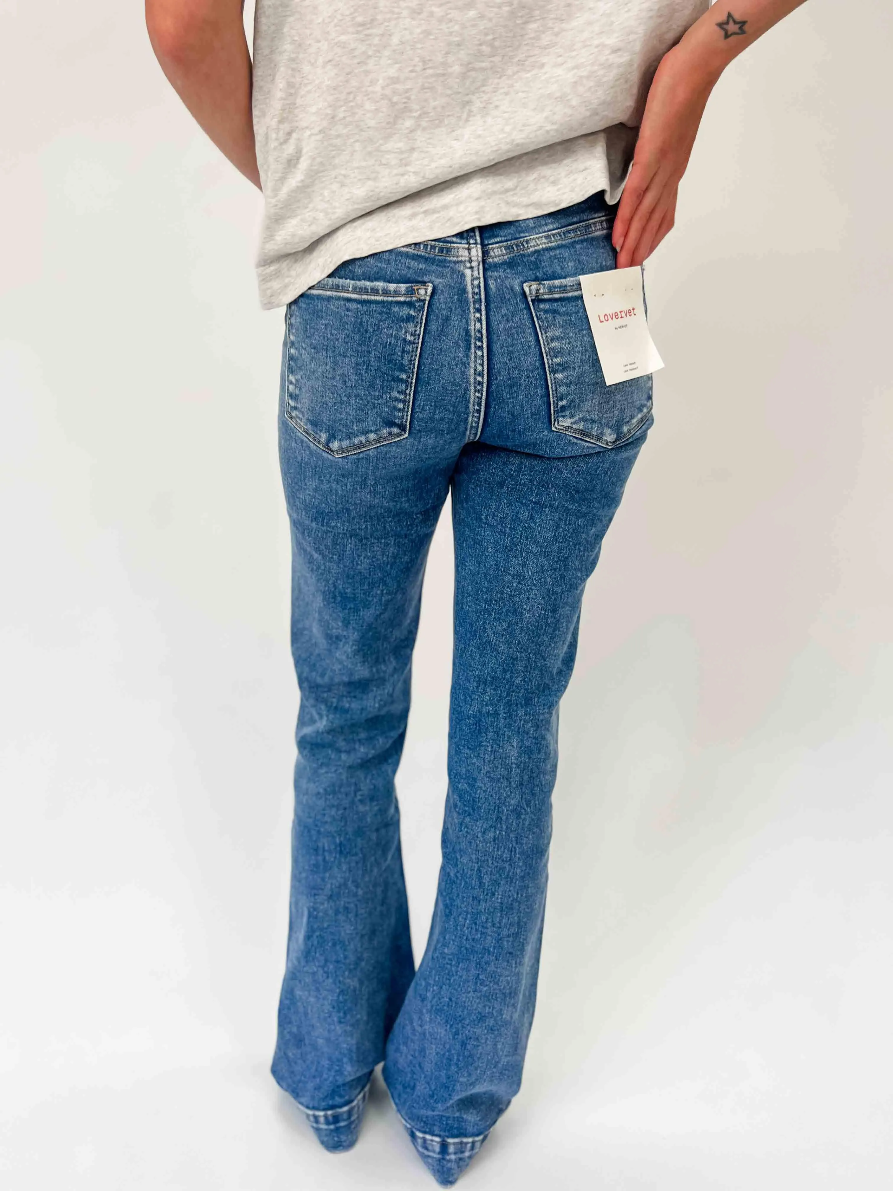 LOVERVET: Tummy Control High Rise Bootcut Jeans
