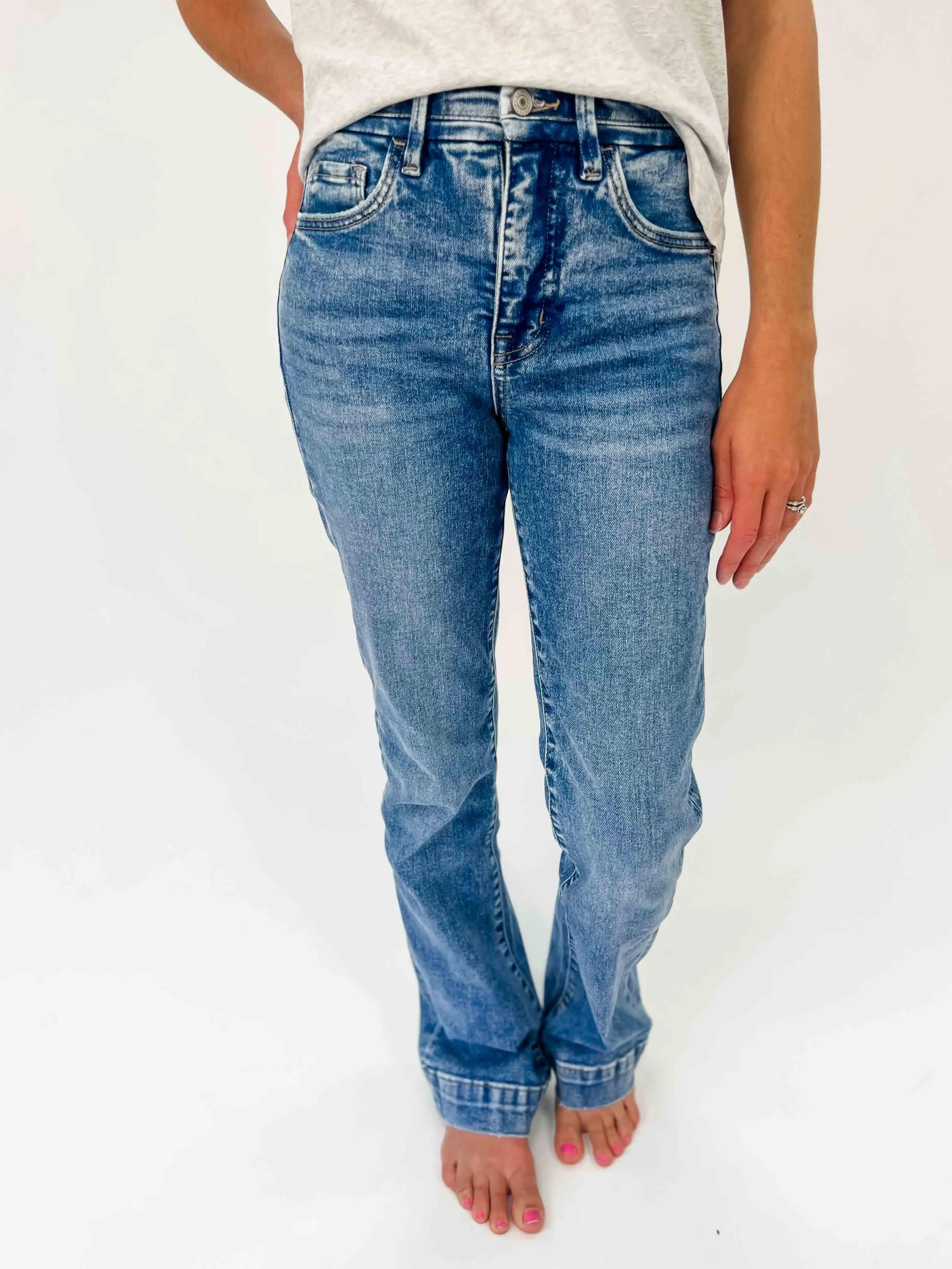 LOVERVET: Tummy Control High Rise Bootcut Jeans