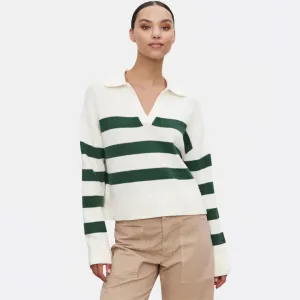 Lucie Cotton Cashmere Pullover (Milk   Forest)