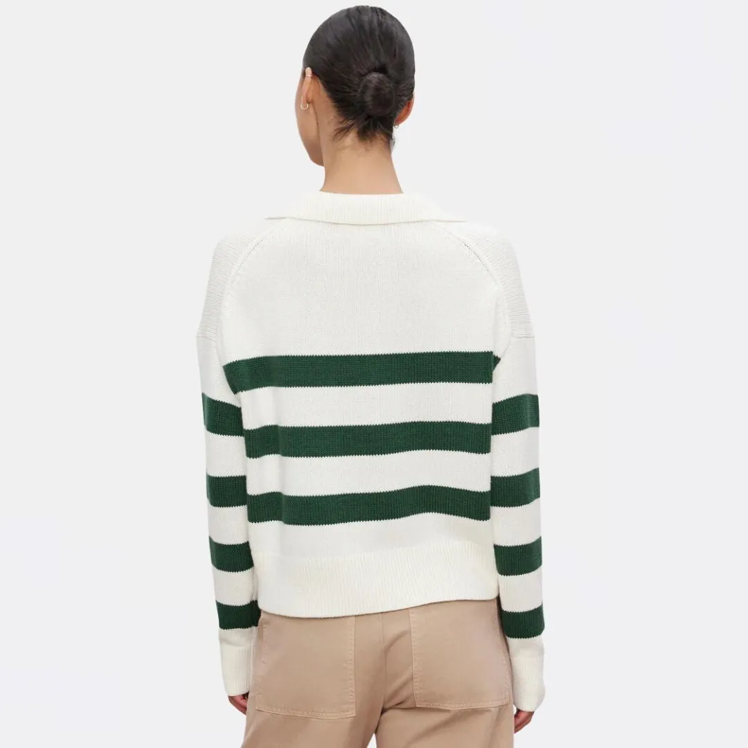 Lucie Cotton Cashmere Pullover (Milk   Forest)