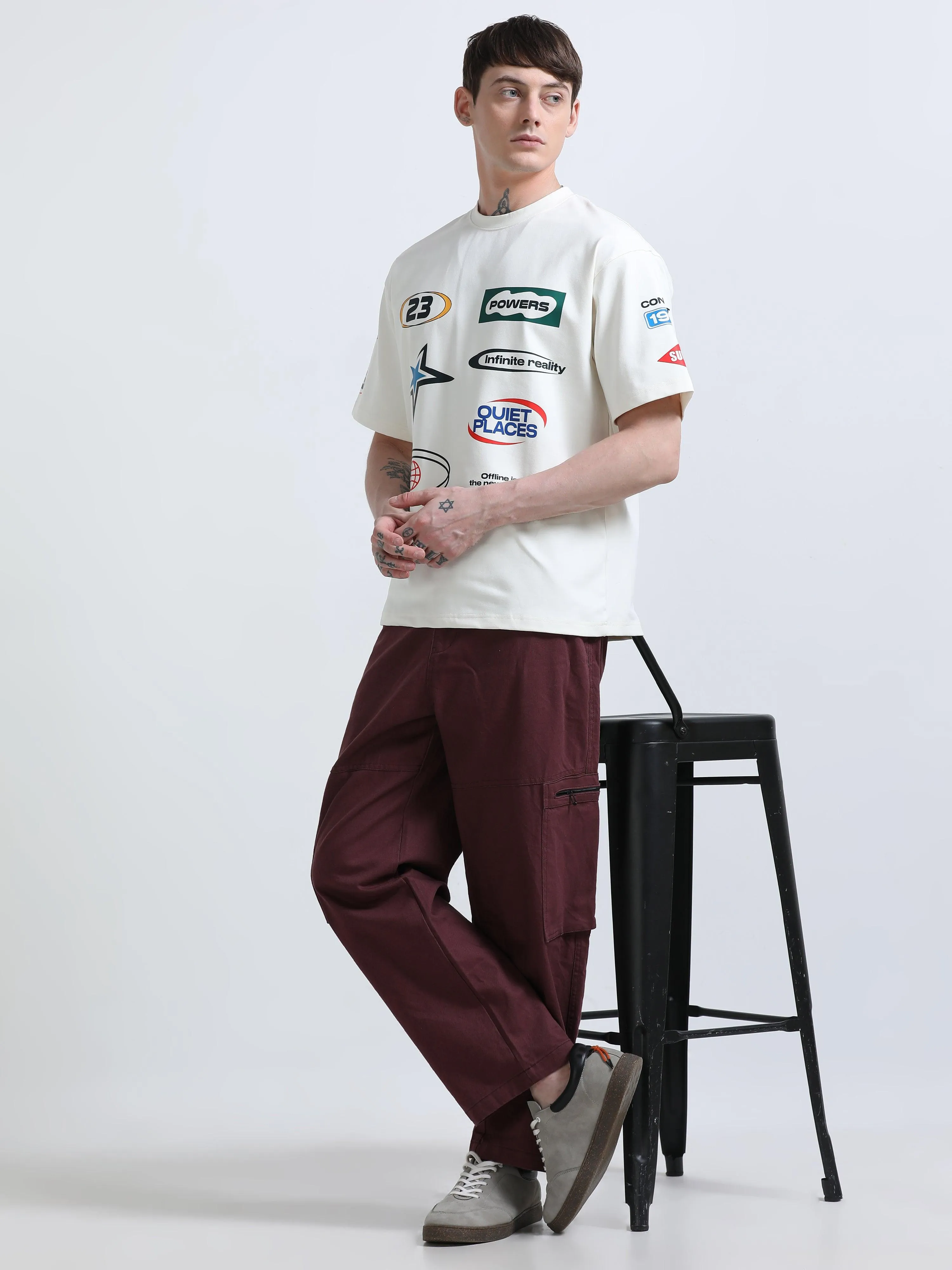 Makle Cargo Pant Wine Red