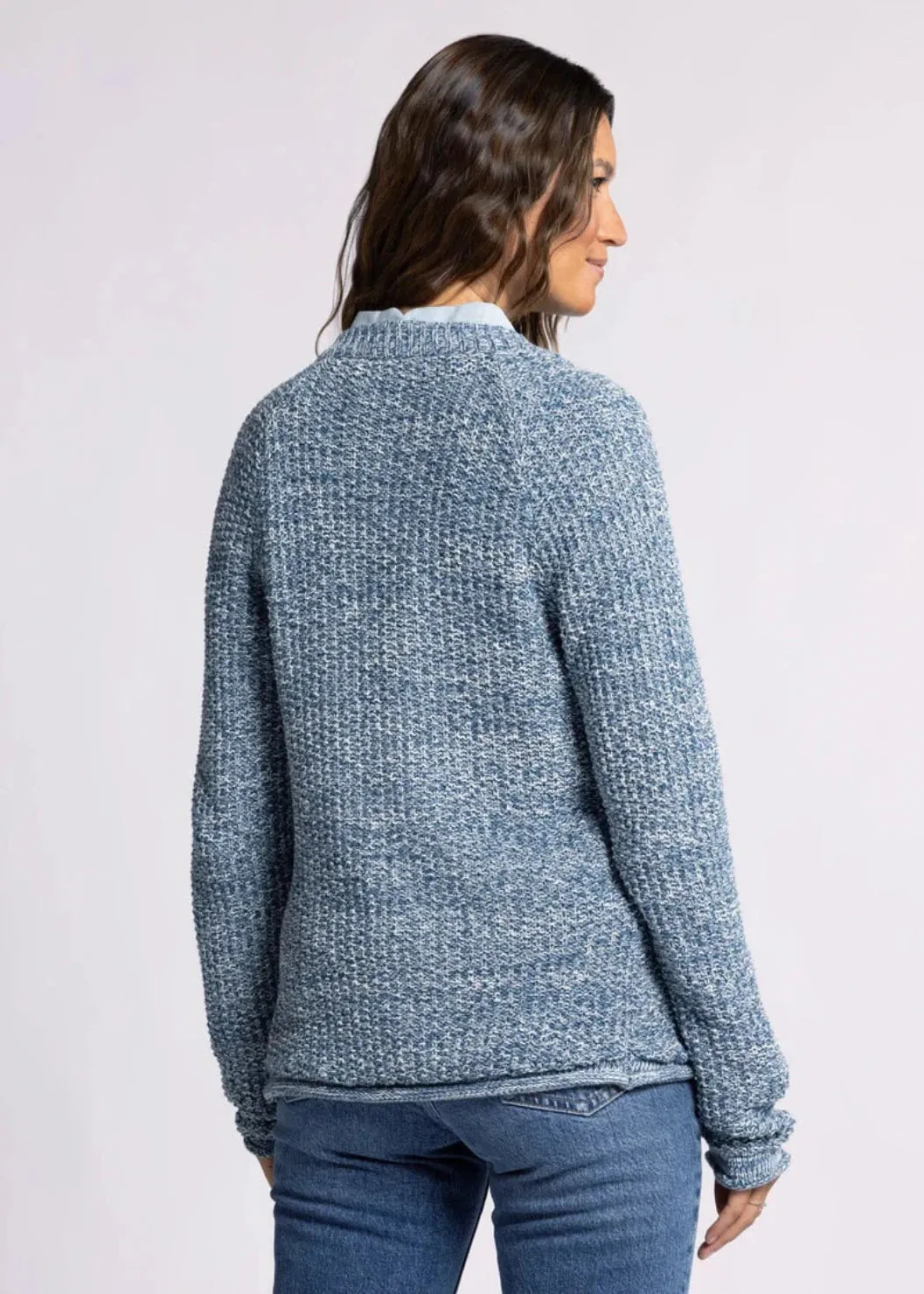 marled cardi sweater