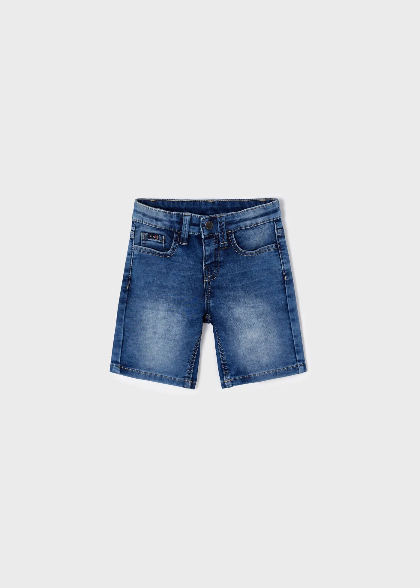 Mayoral Mini Soft Denim Shorts_ Medium Blue 3261-28